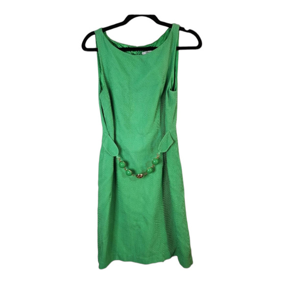 Milly of New York green dress size 12 with built in accent belt - Picture 1 of 8